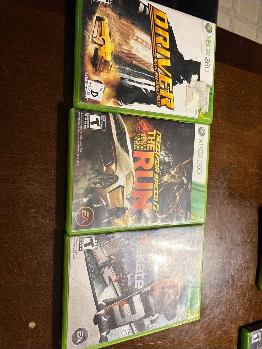 Racing Game Bundle - Green Cases (Need for Speed: The Run, Driver, Skate 3)